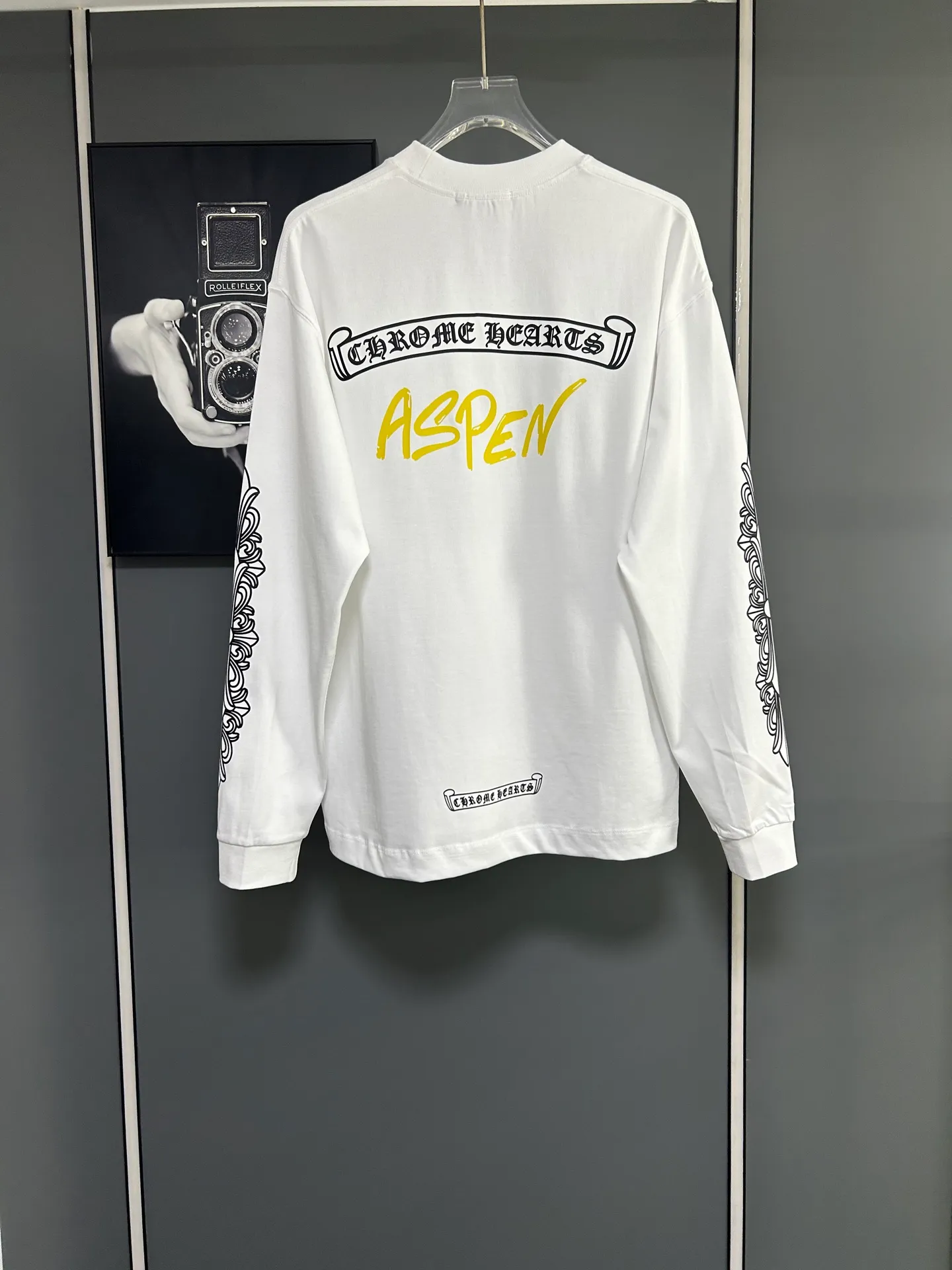 P230 2026 new (exclusive) Chrome Hearts autumn and winter limited edition heavyweight high-weight long-sleeved T-shirt, customized Dreamweaver Yayun ribbed cotton designer concept style Fabric: Heavy 380g Size: S M L XL Color: White Black